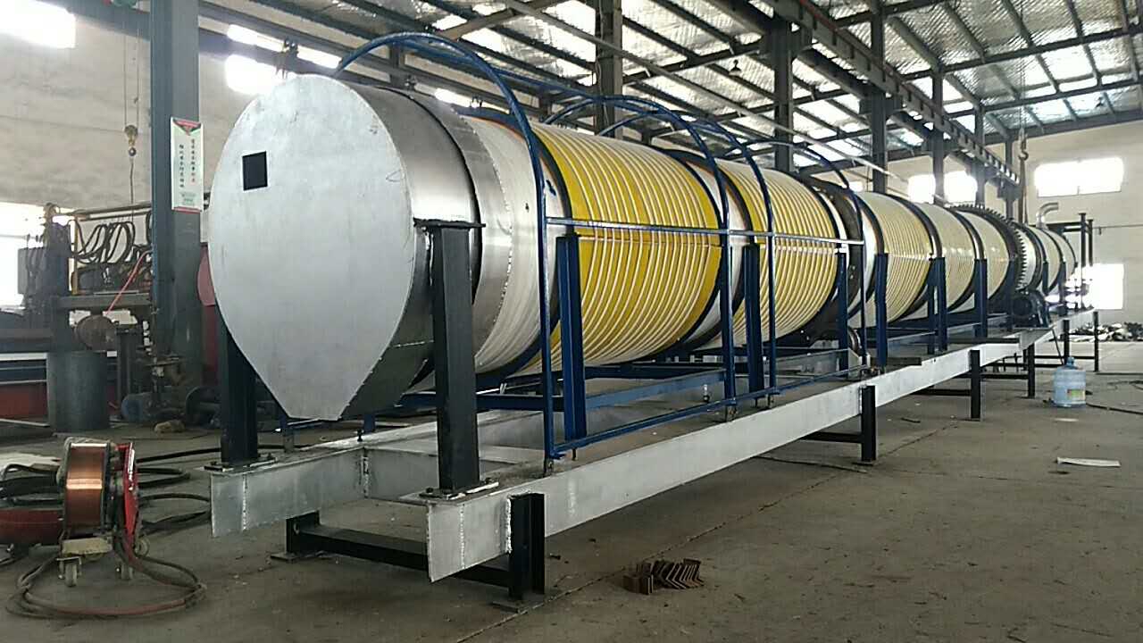 粉狀物料滾筒烘干機(jī)安裝電磁加熱器